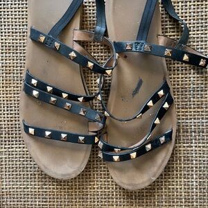 Studded Black Sandals